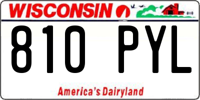 WI license plate 810PYL