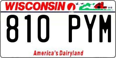 WI license plate 810PYM