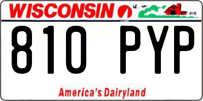 WI license plate 810PYP
