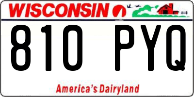 WI license plate 810PYQ