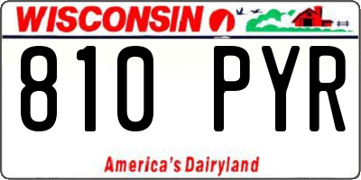 WI license plate 810PYR