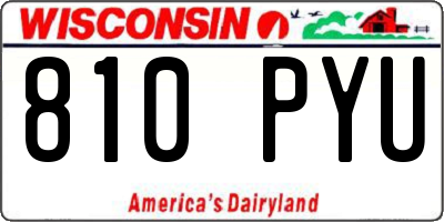 WI license plate 810PYU