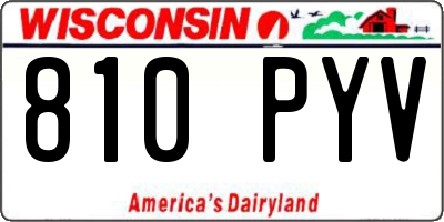 WI license plate 810PYV
