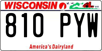 WI license plate 810PYW