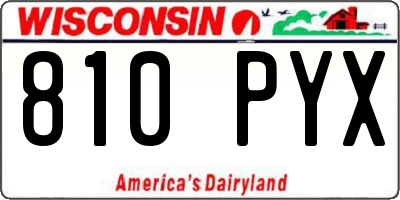 WI license plate 810PYX