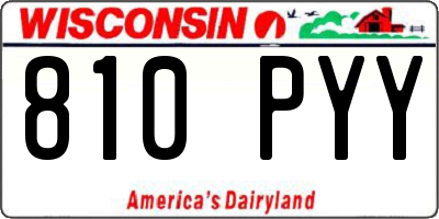 WI license plate 810PYY