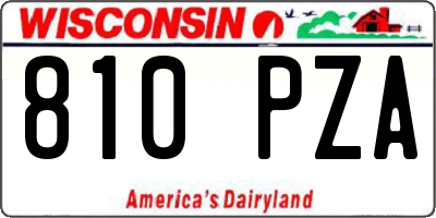 WI license plate 810PZA