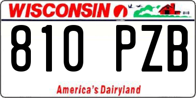 WI license plate 810PZB