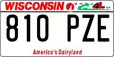 WI license plate 810PZE