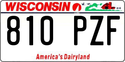 WI license plate 810PZF