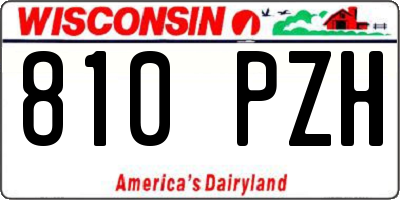 WI license plate 810PZH