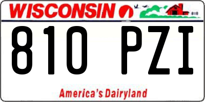 WI license plate 810PZI