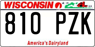WI license plate 810PZK
