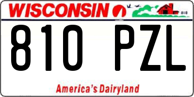 WI license plate 810PZL
