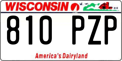 WI license plate 810PZP