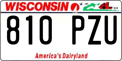 WI license plate 810PZU