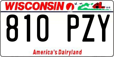 WI license plate 810PZY