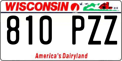 WI license plate 810PZZ