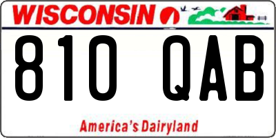 WI license plate 810QAB