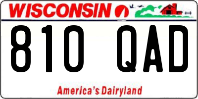 WI license plate 810QAD