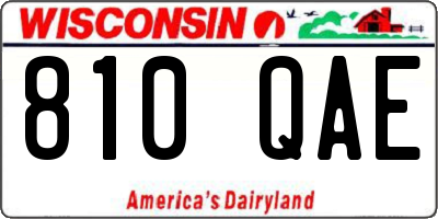 WI license plate 810QAE