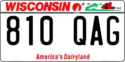 WI license plate 810QAG