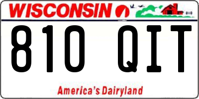 WI license plate 810QIT