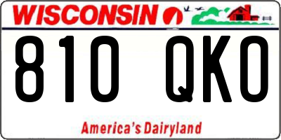 WI license plate 810QKO