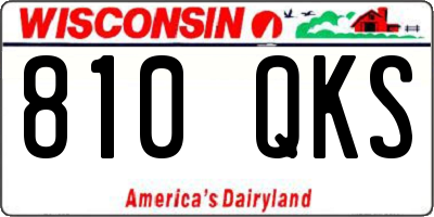 WI license plate 810QKS