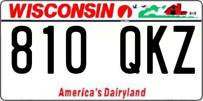 WI license plate 810QKZ