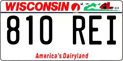 WI license plate 810REI