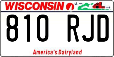 WI license plate 810RJD