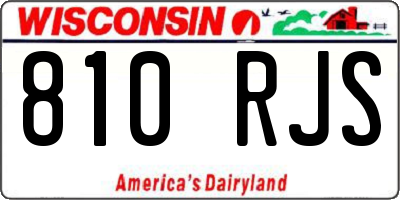 WI license plate 810RJS