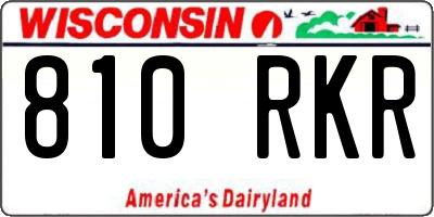 WI license plate 810RKR