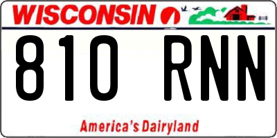 WI license plate 810RNN