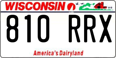 WI license plate 810RRX
