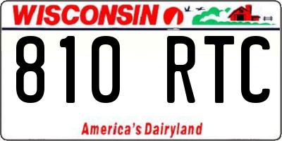 WI license plate 810RTC