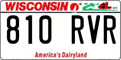 WI license plate 810RVR