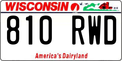 WI license plate 810RWD