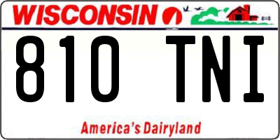 WI license plate 810TNI