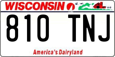 WI license plate 810TNJ