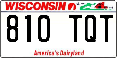 WI license plate 810TQT