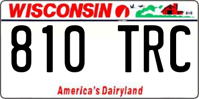 WI license plate 810TRC