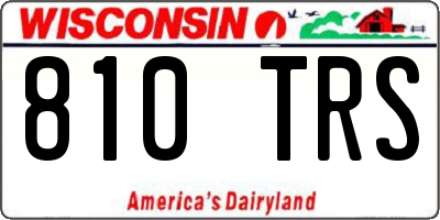 WI license plate 810TRS