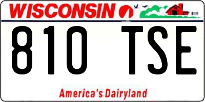 WI license plate 810TSE
