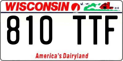 WI license plate 810TTF
