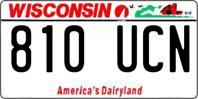 WI license plate 810UCN