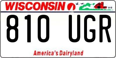 WI license plate 810UGR