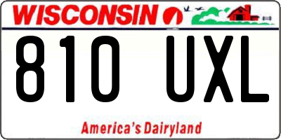 WI license plate 810UXL