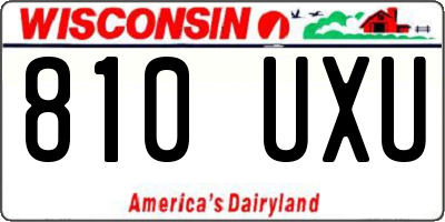 WI license plate 810UXU